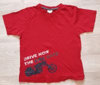 Shirt Gr. 128 kurzärmlig rot mit Motorrad Bike alive T-Shirt Hessen - Riedstadt Vorschau