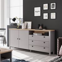 Sideboard Kommode Anrichte Beistellschrank Grau Highboard VB250€* Sachsen-Anhalt - Magdeburg Vorschau