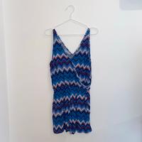 Blau lila Jumpsuit mit Muster und V-Ausschnitt Rheinland-Pfalz - Lambsheim Vorschau