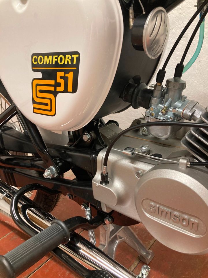 Simson S51 Comfort NEUAUFBAU Ratenkauf KBA Papiere 4 Gang Vape in Werdau