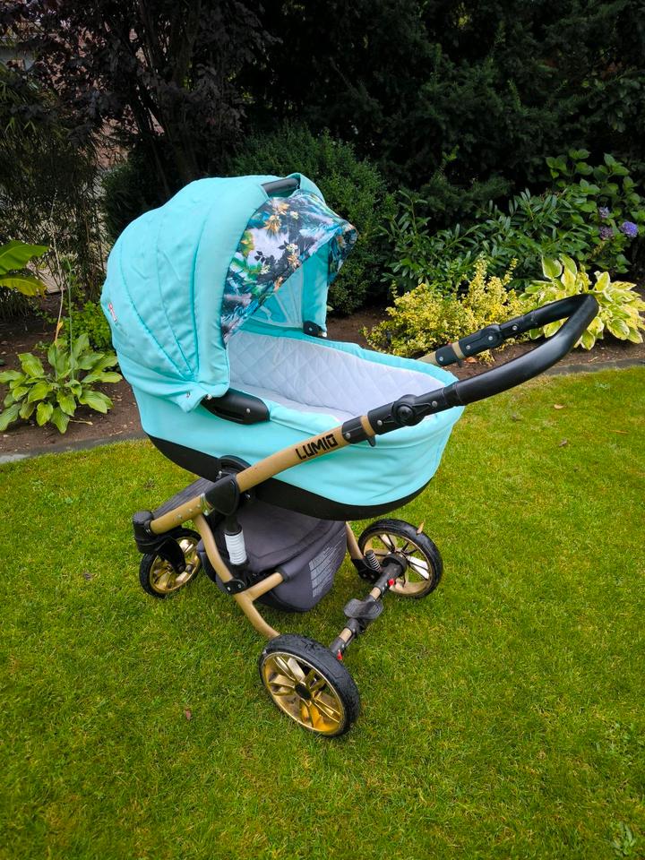 Kinderwagen Buggy 3 in 1 BabyLux Türkis/Mint in Hohenlockstedt