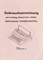 Bedienungsanleitung privileg Electronic 2400 Schreibmaschine Berlin - Charlottenburg Vorschau