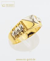 Gold Ring m. Diamant | RG 62 | 18 Kt. 750 Gelb- & Weißgold | Siegel Herren Ring G1577 Bayern - Regensburg Vorschau