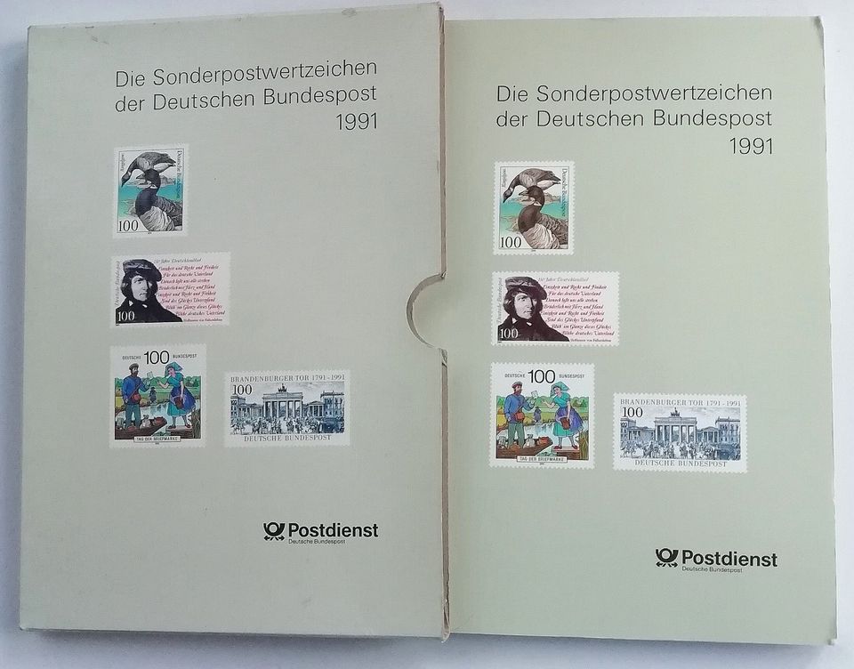 Sonderpostwertzeichen Deutsche Bundespost 1985 + 1991 im Schuber in Handeloh