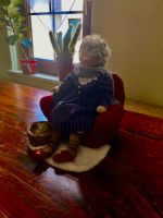 Puppen Oma mit Sessel und Katzenkorb Hessen - Flieden Vorschau