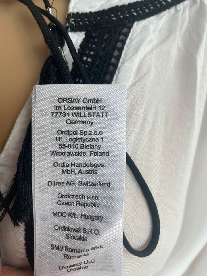 Damen Orsay Bluse Weiß GR S gehäkelt in Westerheim