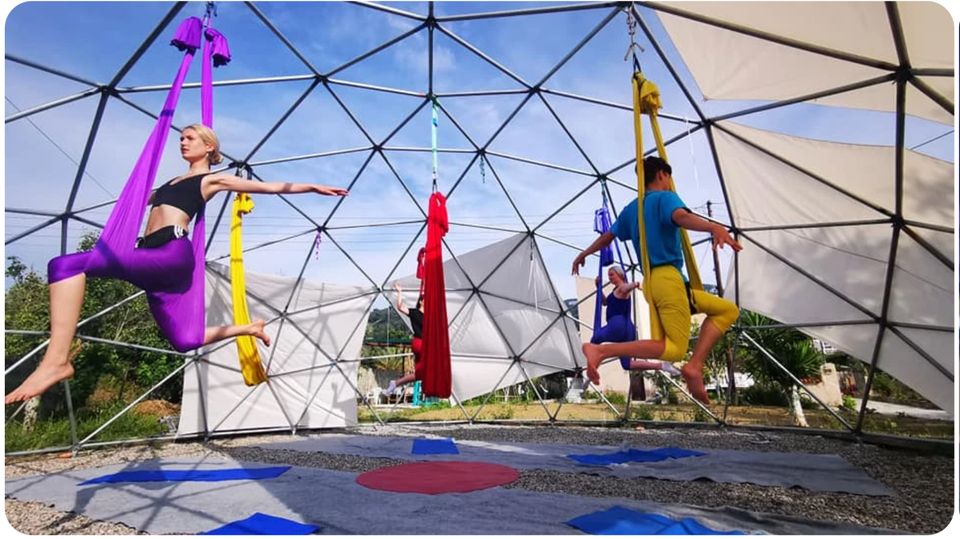 Retreat: Aerial Yoga im Urlaub auf Korfu im Sommer 2024 in Oldenburg