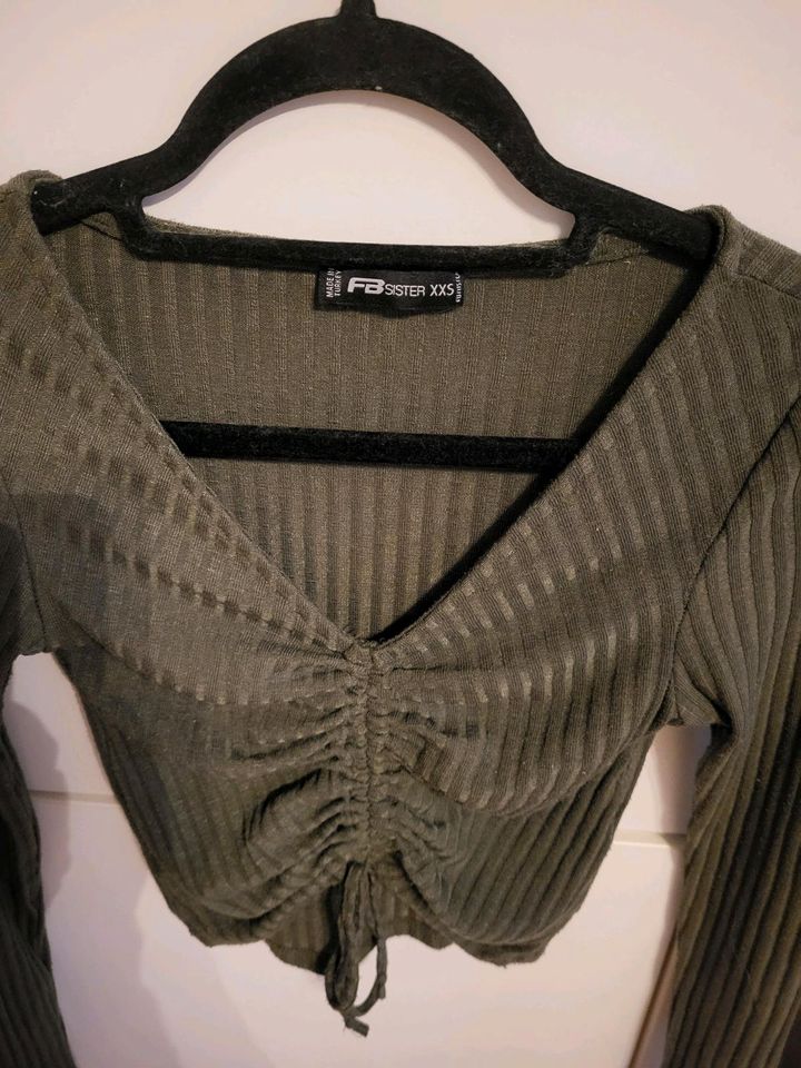 Top Shirt Langarm FFB Sisters Khaki Gr XXS in Kaufungen