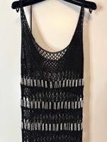 Gehäkeltes Sommerkleid/Schwarz mit Perlen/Gr.L-M/Zara/Netzkleid Bayern - Neu Ulm Vorschau
