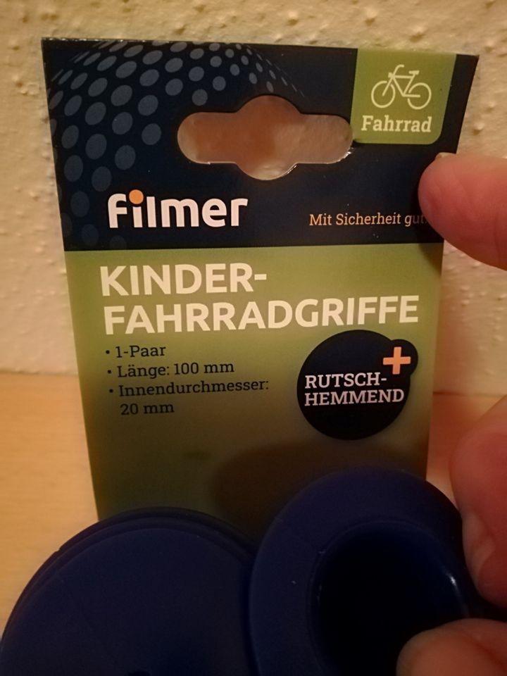 Kinderfahrrad Griffe Blau länge 100 mm Innendurchmesser 20 mm neu in Atting