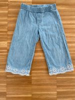 Schlaghose Größe 92 mit Blumendetails / lange Culotte/ Jeans Niedersachsen - Braunschweig Vorschau