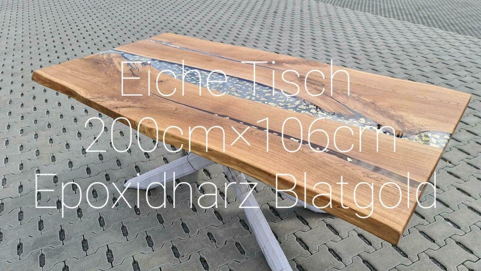 Tisch Eiche Epoxidharztisch Massivholz Esszimmertisch in Herford