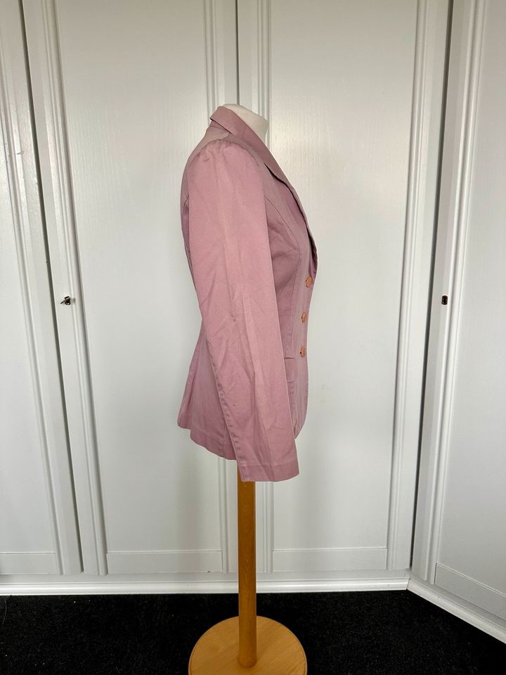 Vintage Blazer Gr. S 36 Rosa Altrosa Tailliert Knöpfe in Apen