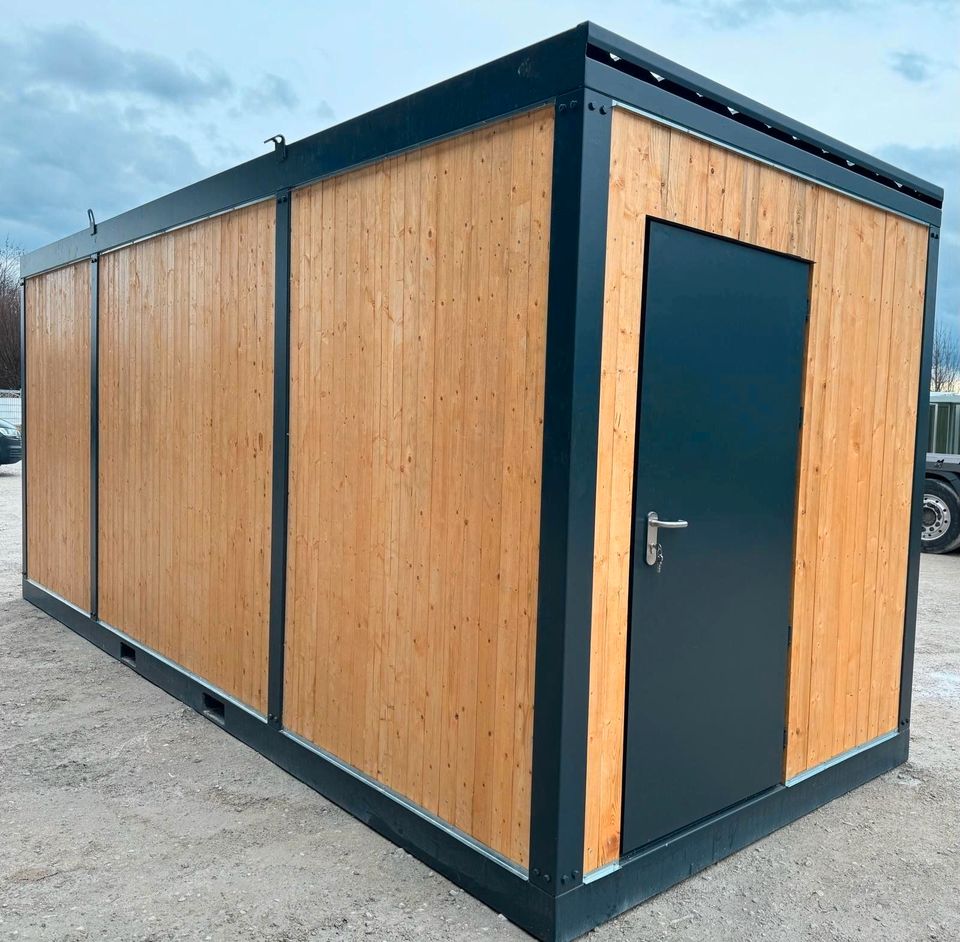 Attraktive Gewerbefinanzierung: Setzen Sie auf zeitgemäße Containerlösungen - 6x2 Meter Container mit Holzoptik - Gartenresidenz Containerwohnung Containerunterkunft Containermodul Containerhaus Büro in Berlin