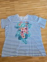 T-Shirt mit Streifen, Blumen und Perlen Niedersachsen - Braunschweig Vorschau