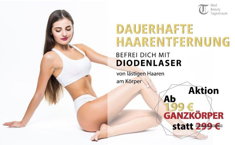 Haarentfernung mit Diodenlaser - Ganzkörper (Paket B) ab 149€ in Hamburg