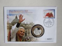 Numisbrief Gedenkmünze + Marken 2014 Papa Benedetto XVI Papst Bayern - Weiden (Oberpfalz) Vorschau