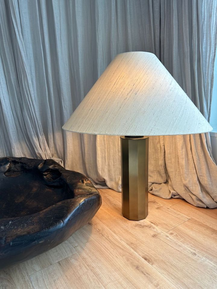 Vintage Designer Lampe Messing XXL Stehlampe Tisch  Tischlampe in Hamburg