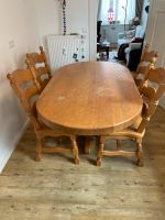 Eiche Holztisch massiv belgische Eiche ovaler Tischl mit Stühlen Nordrhein-Westfalen - Warendorf Vorschau