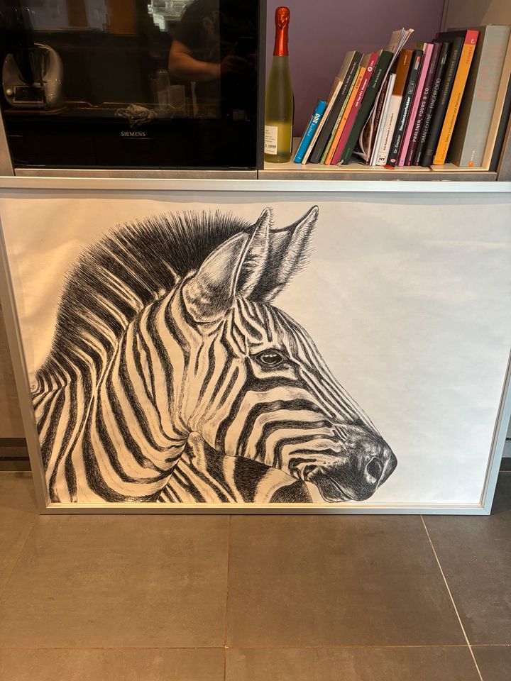 Zebra auf Leinwand Bild  zu verkaufen in Echzell 