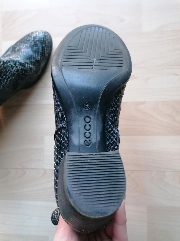 Ecco Boots Festival Biker Stiefel Schlangenmuster Lederstiefel 38 in Grevenbroich