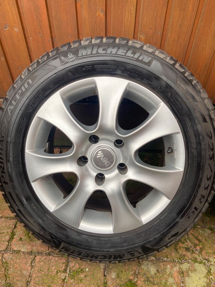 3x DBV Felgen 7x16 & Winterreifen  225 55 16 Michelin BMW e39 in Brockum