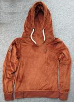 NAKETANO Samtig weicher Hoodie Kapuzenpullover, Gr. M rot-braun Bremen - Hemelingen Vorschau