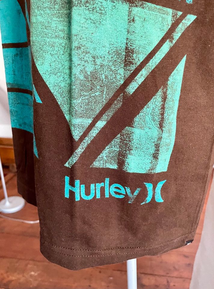 Hurley T-Shirt braun Türkis Herren kurzarm Gr. M NEU in Friedrichshafen