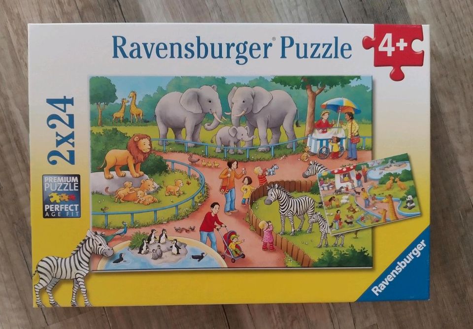Ravensburger Zoo Puzzle 2x24 Teile in neuwertigem Zustand in Wiesbaden