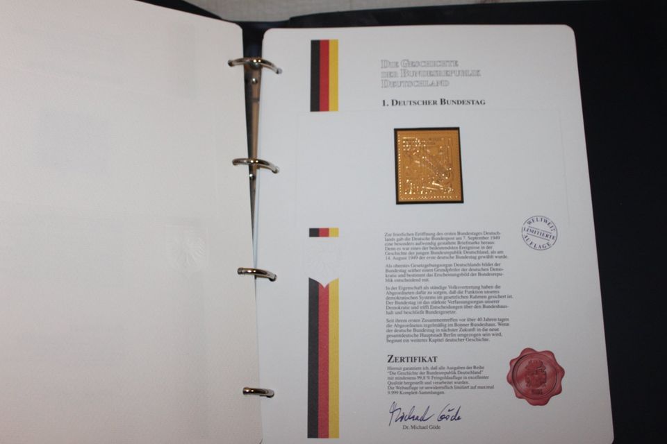 Vergoldete Briefmarken Sammlung von GÖDE 19 Stück in Herschbach