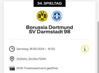 Biete 2 Karten BVB vs Darmstadt Block 80 & Block 66 Dortmund - Innenstadt-West Vorschau