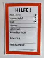 Schild HILFE Notruf DDR ca. 20 x 30 cm Brandenburg - Elsterwerda Vorschau