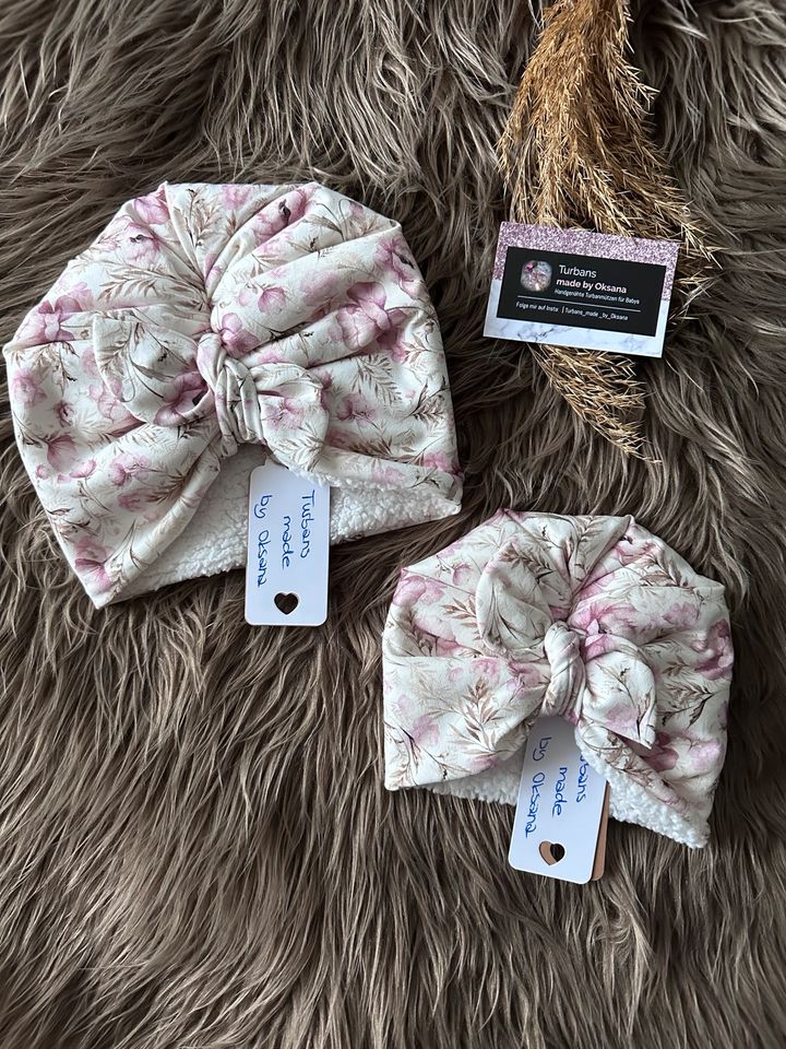 Baby, Neugeborene, Mütze, Wintermütze, Turbanmütze Neu,Handmade in Melsungen