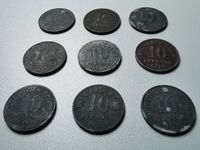 9x 10 Pfennigmünzen von 1917 – 1922 antikes Geld Sammler Münzen Ludwigslust - Landkreis - Zarrentin Vorschau