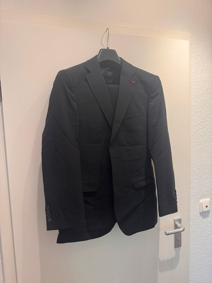 Anzug mit dezenter Struktur-DS Damat Classic-Schwarz-Gr.46 in Duisburg