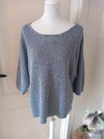 H&M Sommer Pulli Gr. L Häkel Optik 7/8 Arm blau meliert Niedersachsen - Schortens Vorschau