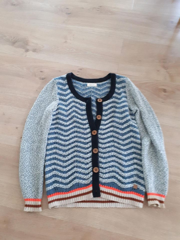 S Nümph Strickjacke gestreift grau blau in Potsdam