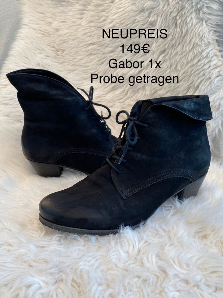 GABOR Stiefelette Echtleder vintage Used Look Gr. 38,5 NP149€ in Griesheim