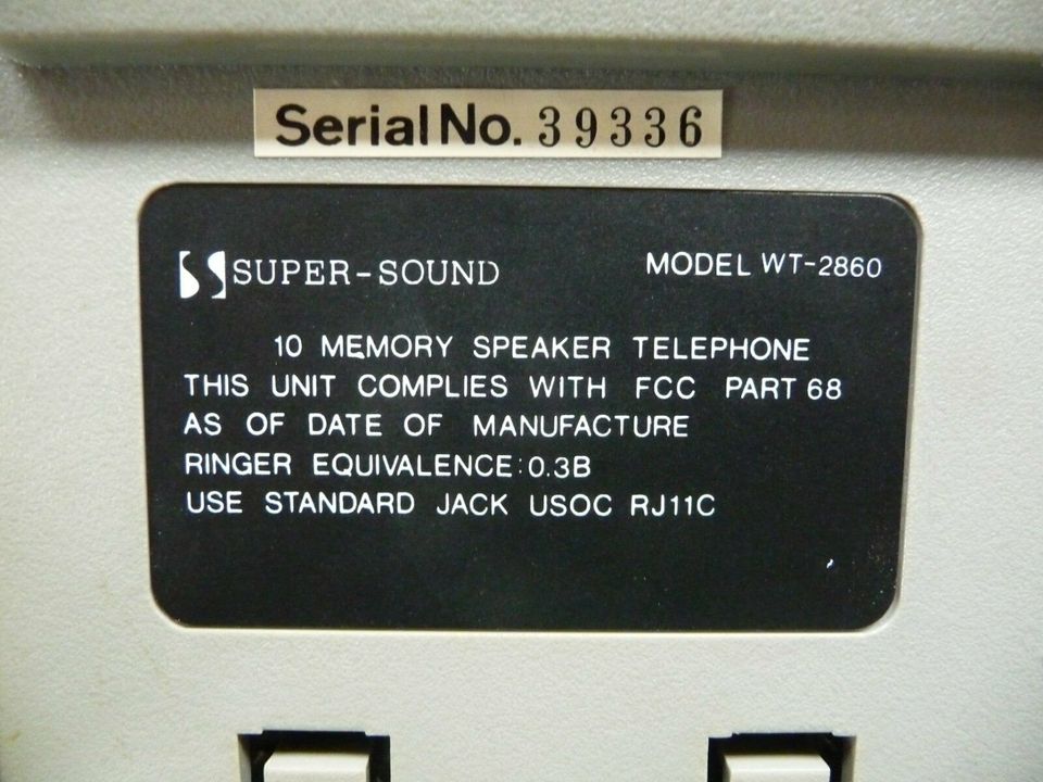 Telefon Wandtelefon SUPER-SOUND MODEL WT-2860 selten rar in Menden