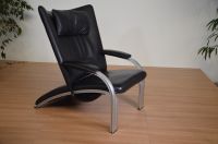 WK Wohnen - Relaxsessel Spot 698 - Leder schwarz - Aluminium Nordrhein-Westfalen - Willich Vorschau