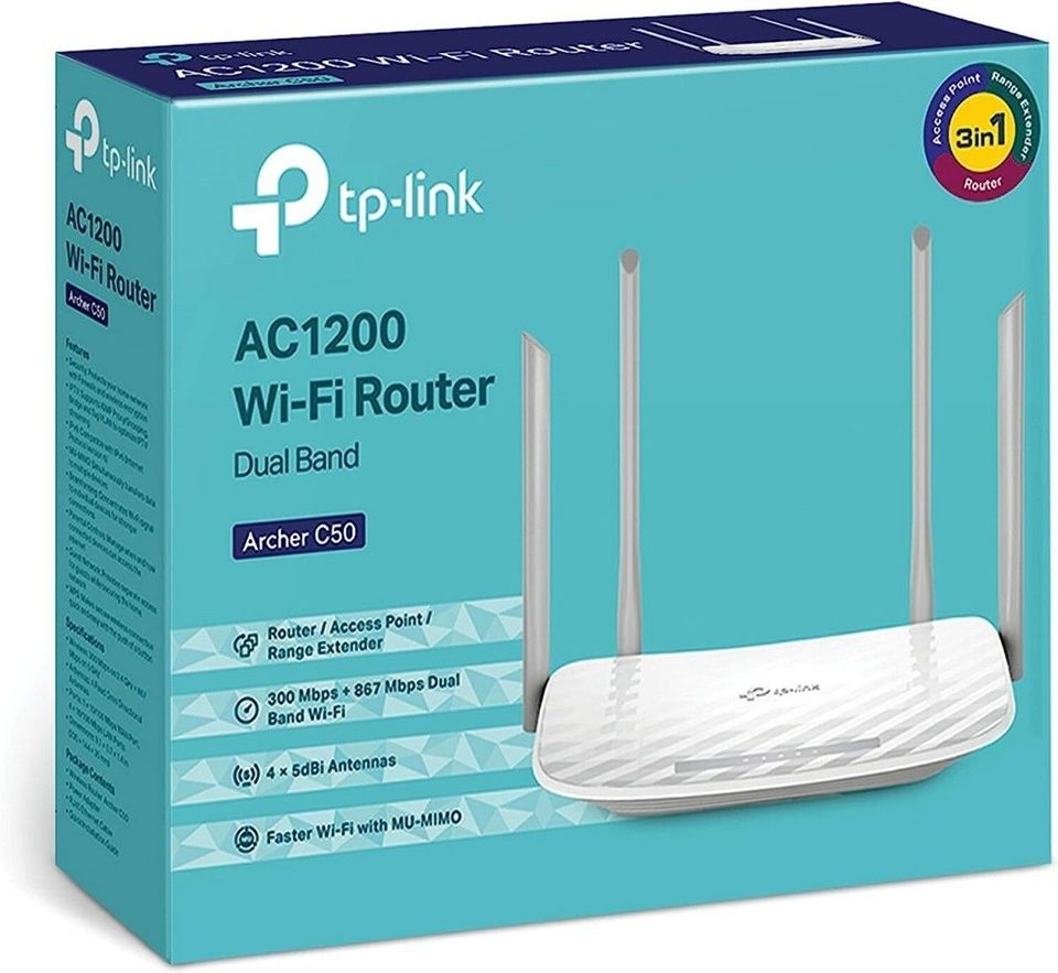 TP-Link Archer C50 Dualband WLAN Router 2,4 GHz 5 GHz Wifi Repeat in Essen