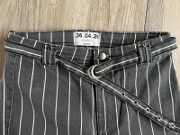 Skinny Jeans von Bershka - grau/weiß gestreift - Gr. 36 Nordrhein-Westfalen - Hürtgenwald Vorschau