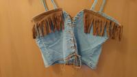 Neu+jeans+top+bustier+sommer+indianer+cowgirl+line dance+GR. L Brandenburg - Halbe Vorschau