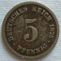 5 Pfennig 1875 Deutsches Reich alte Münze Dresden - Loschwitz Vorschau