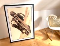 Fine Art, Racer, Print, Bild im Holzrahmen, Vintage, motorcycle Bayern - Germering Vorschau