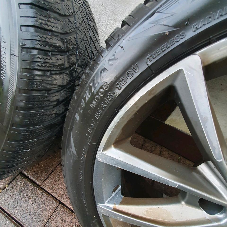 AUTEC ALUFELGEN 18" mit Bridgestone 245 45 18 Winterreifen in Büren