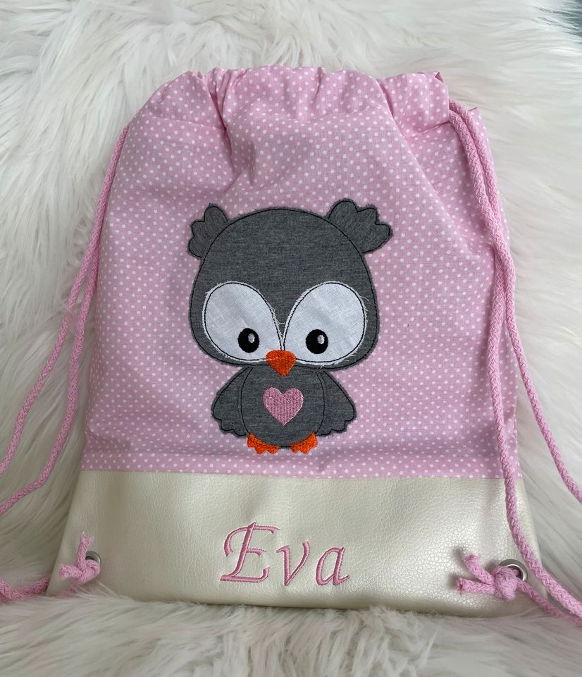 Turnbeutel, Rucksack. Kindergartentasche, handmade mit Namen in Hohnhorst