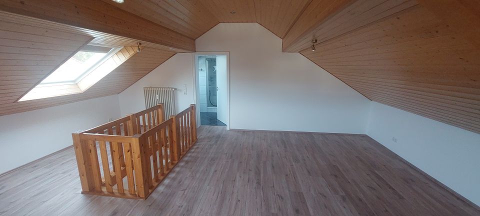 Leben wie in einem Einfamilienhaus: Wunderschöne, individuelle Maisonette-Wohnung, 3,5 Zimmer, EBK, Kamin, Sauna, große Dachterrasse in Bad Salzuflen