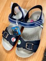 Geox Schuhe 38 Sandalen super Mario Luigi blau weiß rot neu Leder Feldmoching-Hasenbergl - Feldmoching Vorschau