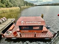 Huckleberrys® Floß Hausboot Motorkatamaran Ponton Plattform Boot Brandenburg - Geltow Vorschau